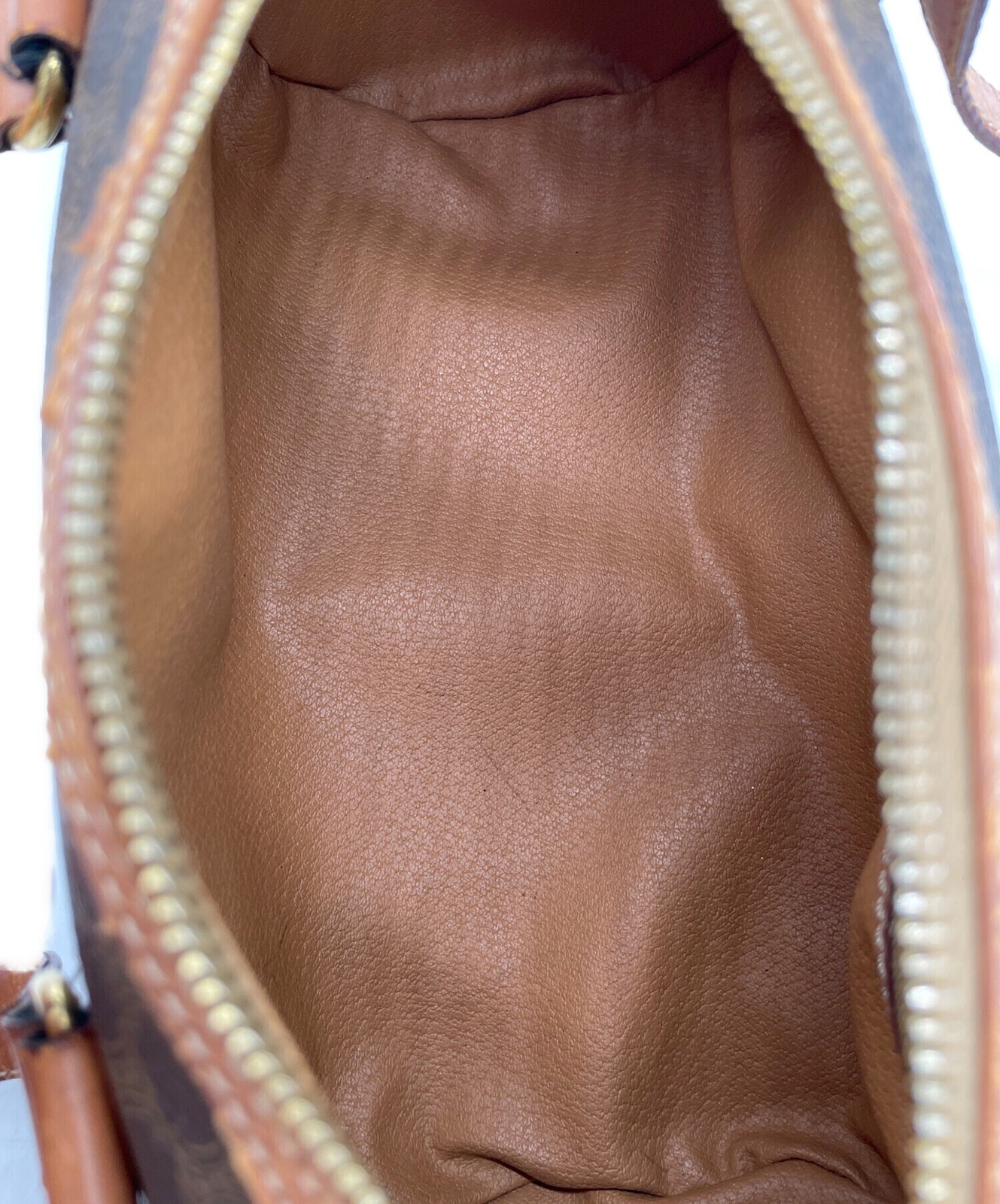 Celine Monogram Leather Handbag Shoulder Bag Gold Hardware Italy Mini bostonBag