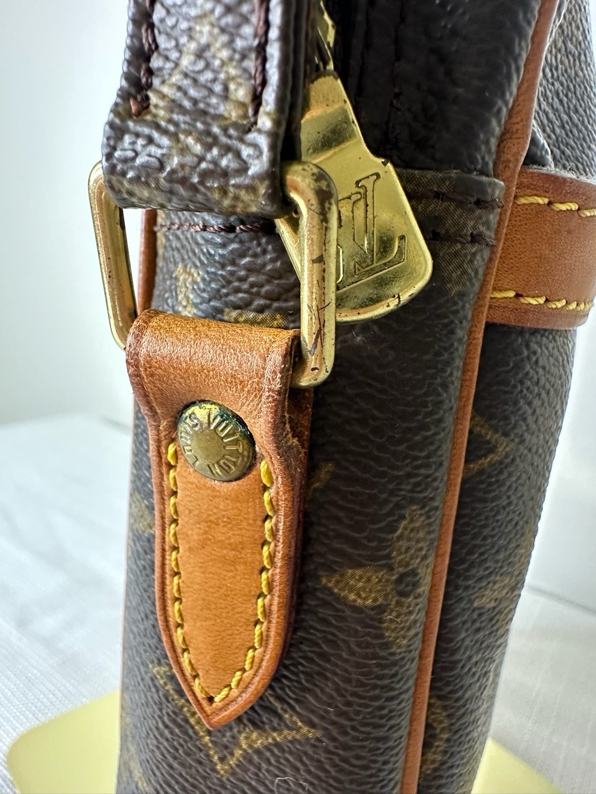 Louis Vuitton Danube PM Monogram Crossbody Shoulder Bag Vintage