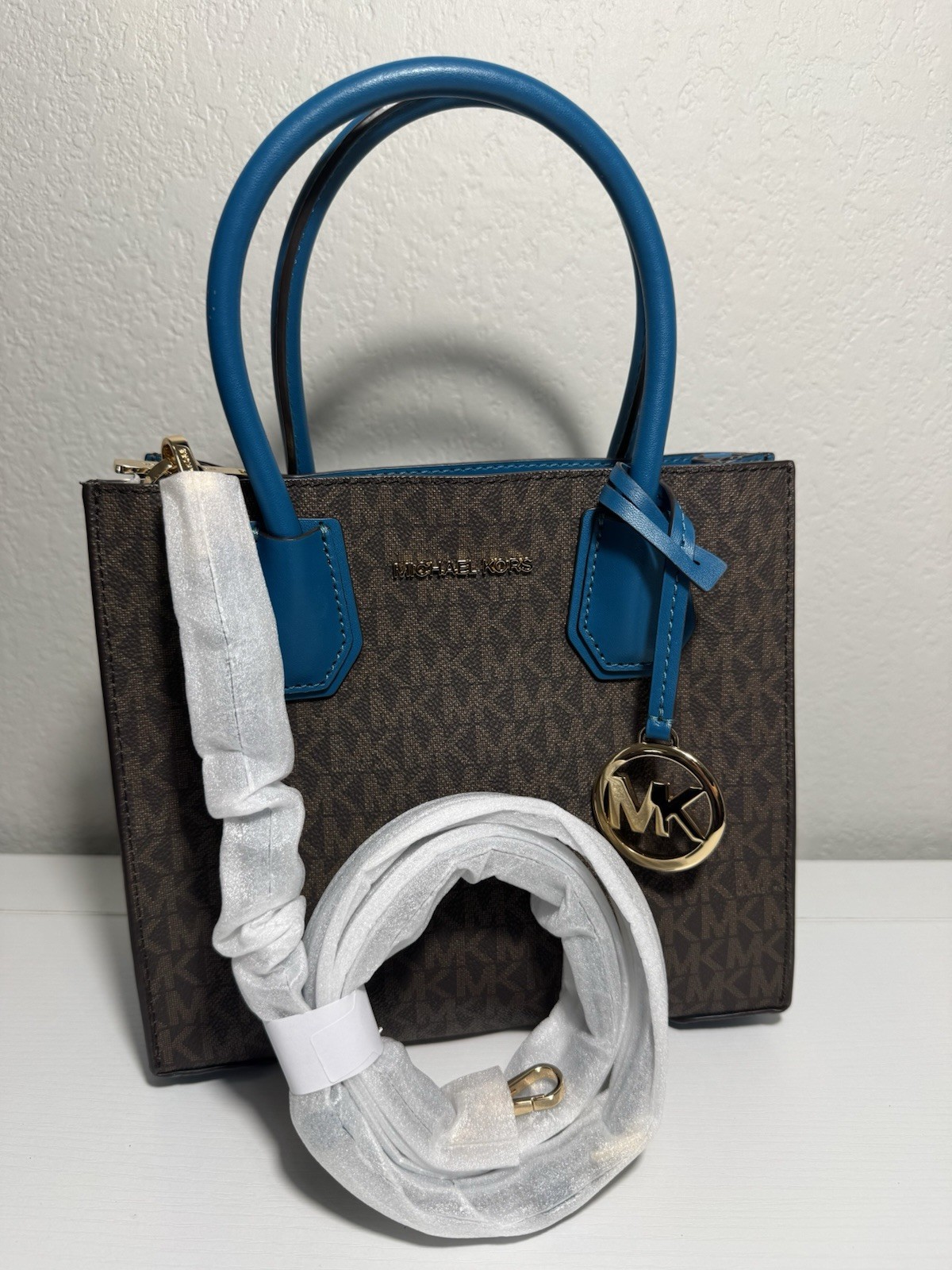 Michael Kors Mercer Medium Satchel Lagoon NWT