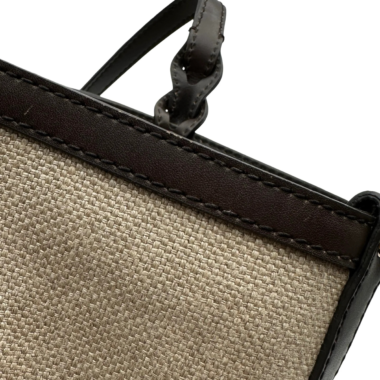 GUCCI Craft Tote Bag Brown Canvas Tote 247209 #OKB6468