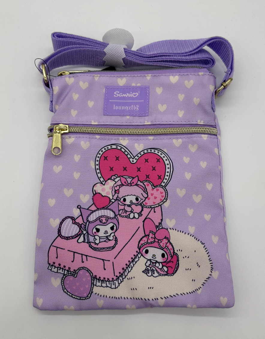 Loungefly Sanrio Hello Kitty My Melody & Kuromi Sleepover Passport Crossbody NEW