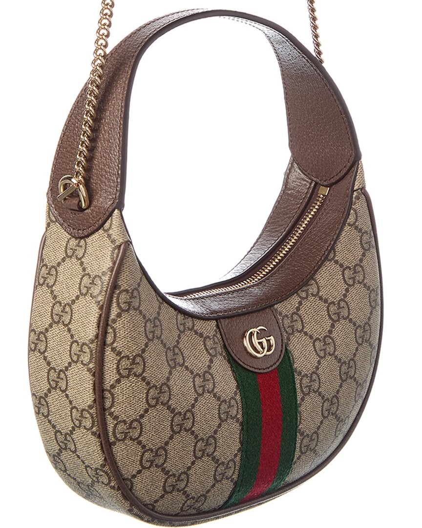 Gucci Ophidia Small Gg Supreme Canvas & Leather Hobo Bag Women’s Brown