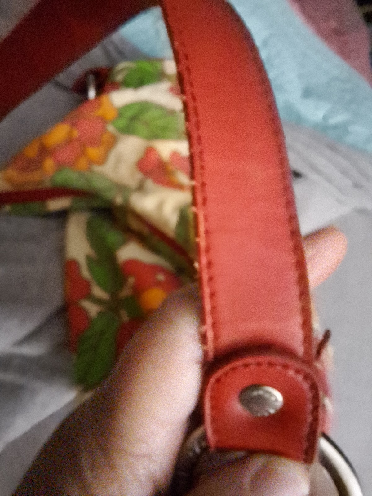 Vintage Tommy Hilfiger Colorful Floral Design Medium Purse/Handbag 16″×9″×7″