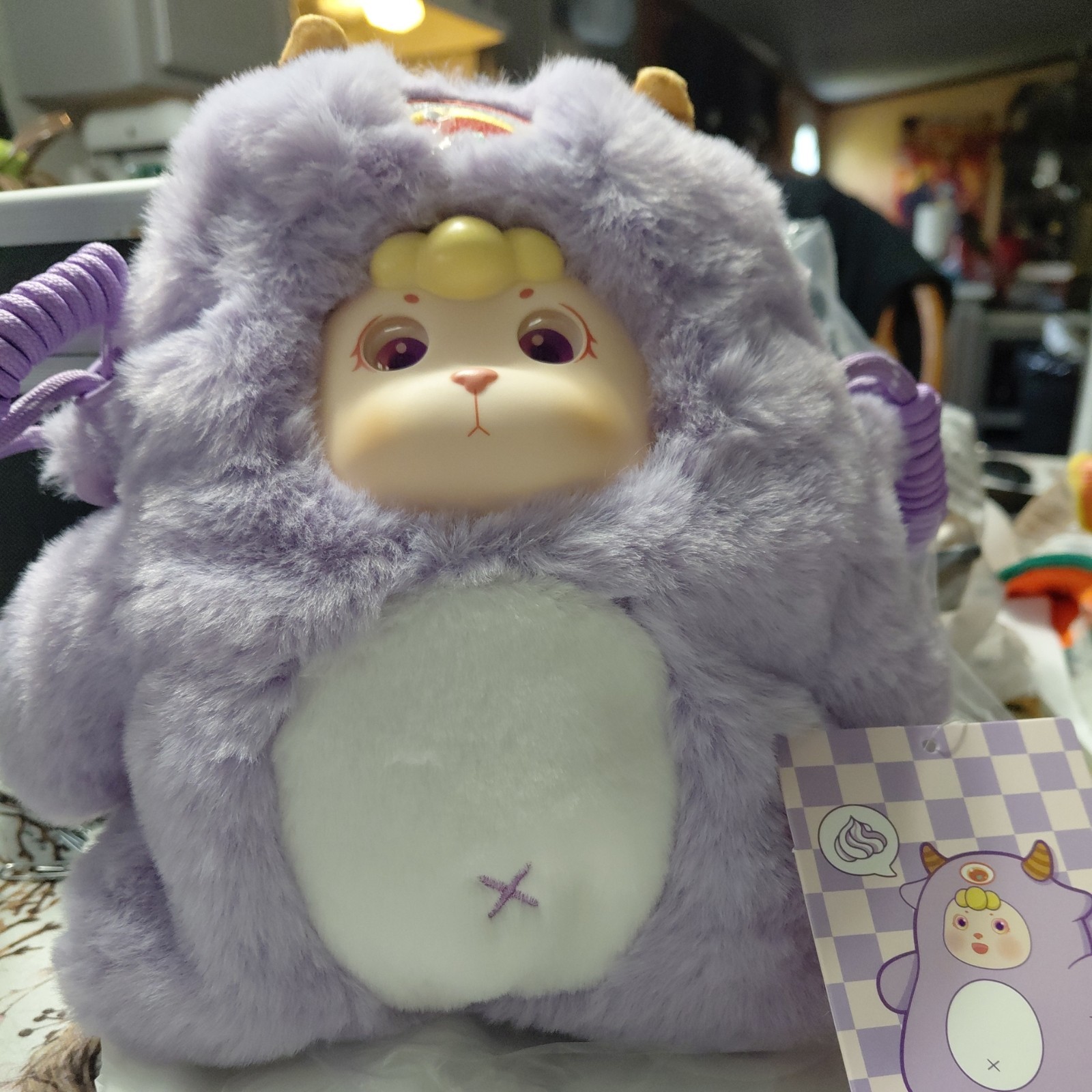 Friendsheep Bestie Lamb Plush Bag series Taro Monster Crossbody Bag
