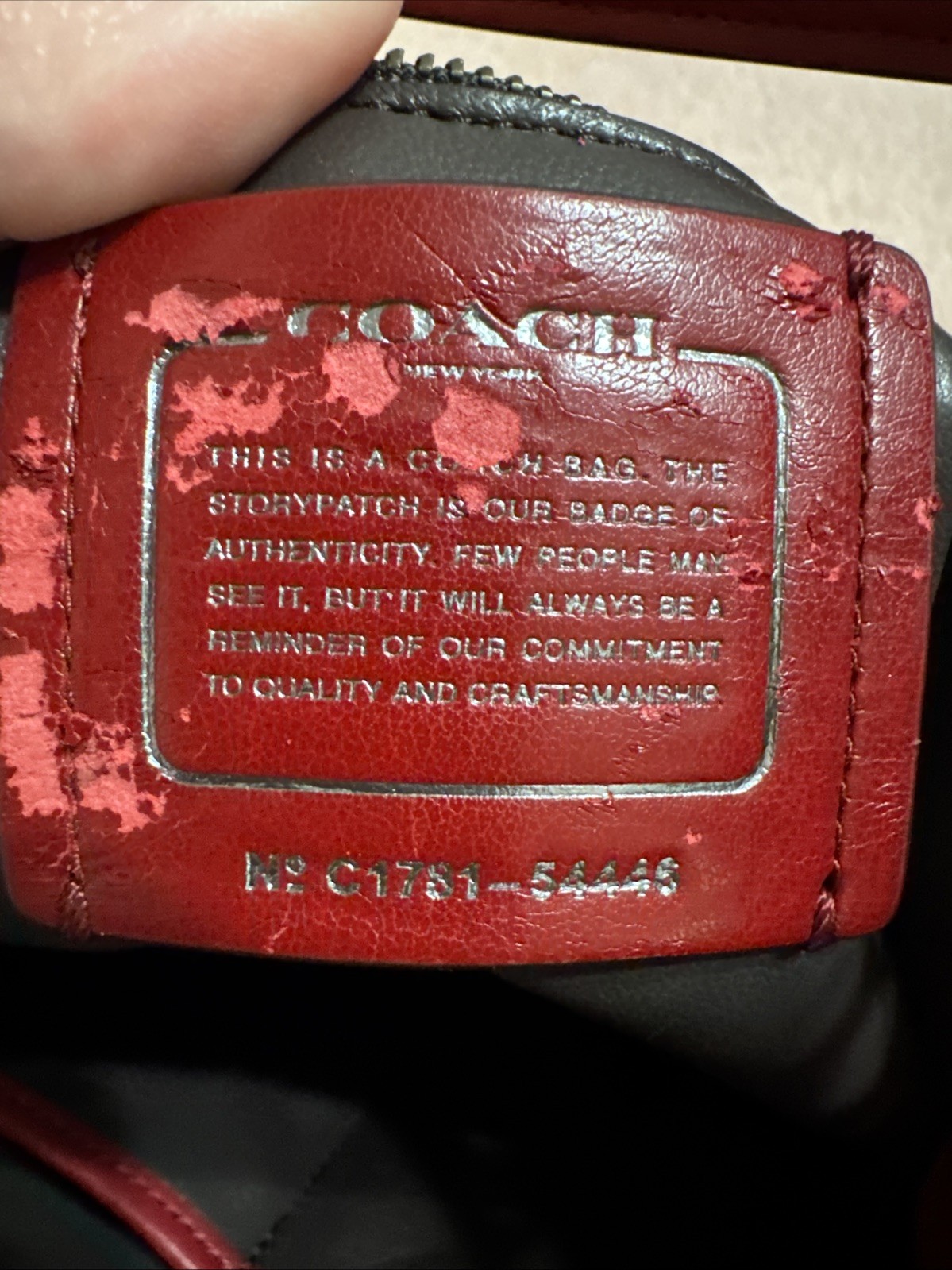 Coach Chelsea Crossbody Hobo Red Smooth Leather Crescent Bag Style 54446