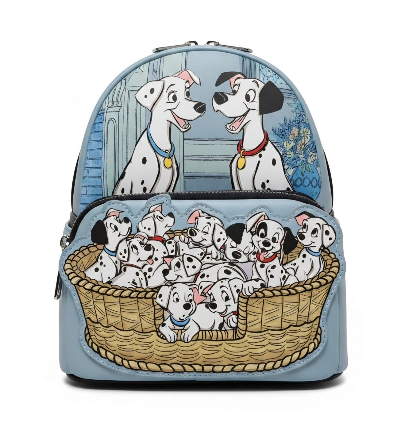 NWT LOUNGEFLY 101 DALMATIANS PUPPY BASKET MINI BACKPACK