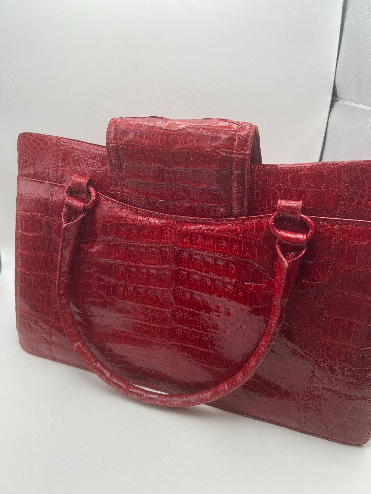 Nancy Gonzales RASPBERRY Alligator handbag