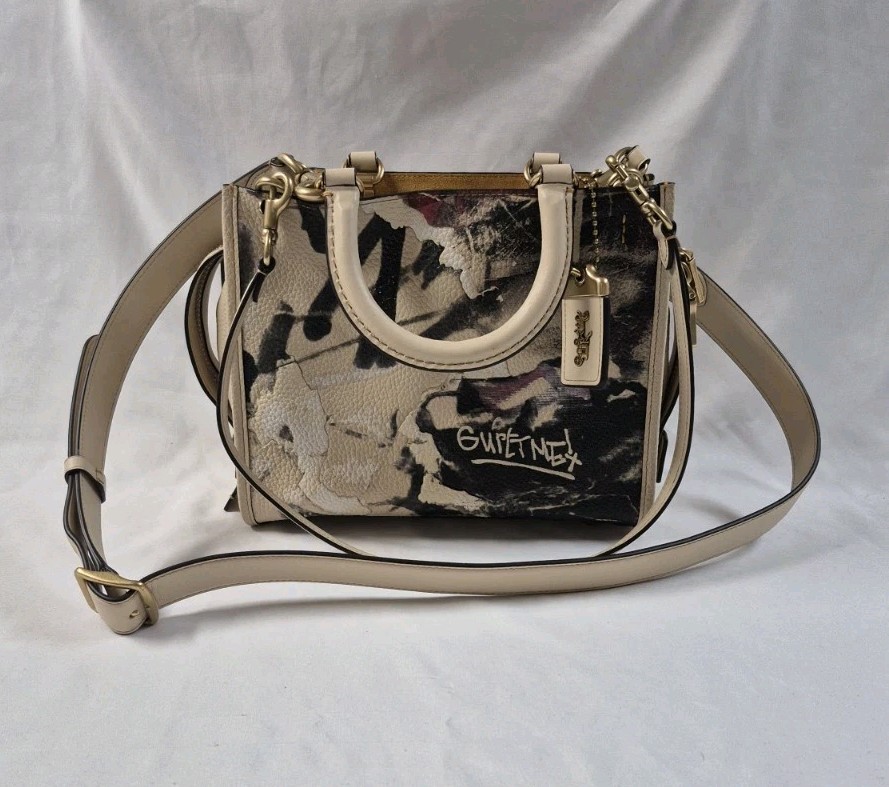 COACH X MINT & SERF IVORY/MULTI GRAFFITI ROGUE 25 CD704 AUTHENTIC