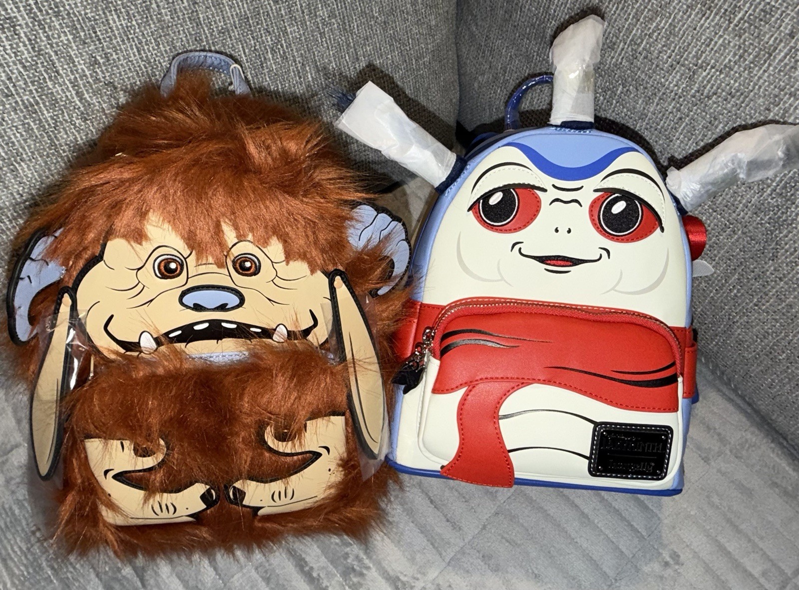 Loungefly Labyrinth Worm and Ludo Cosplay Mini Backpacks Bundle