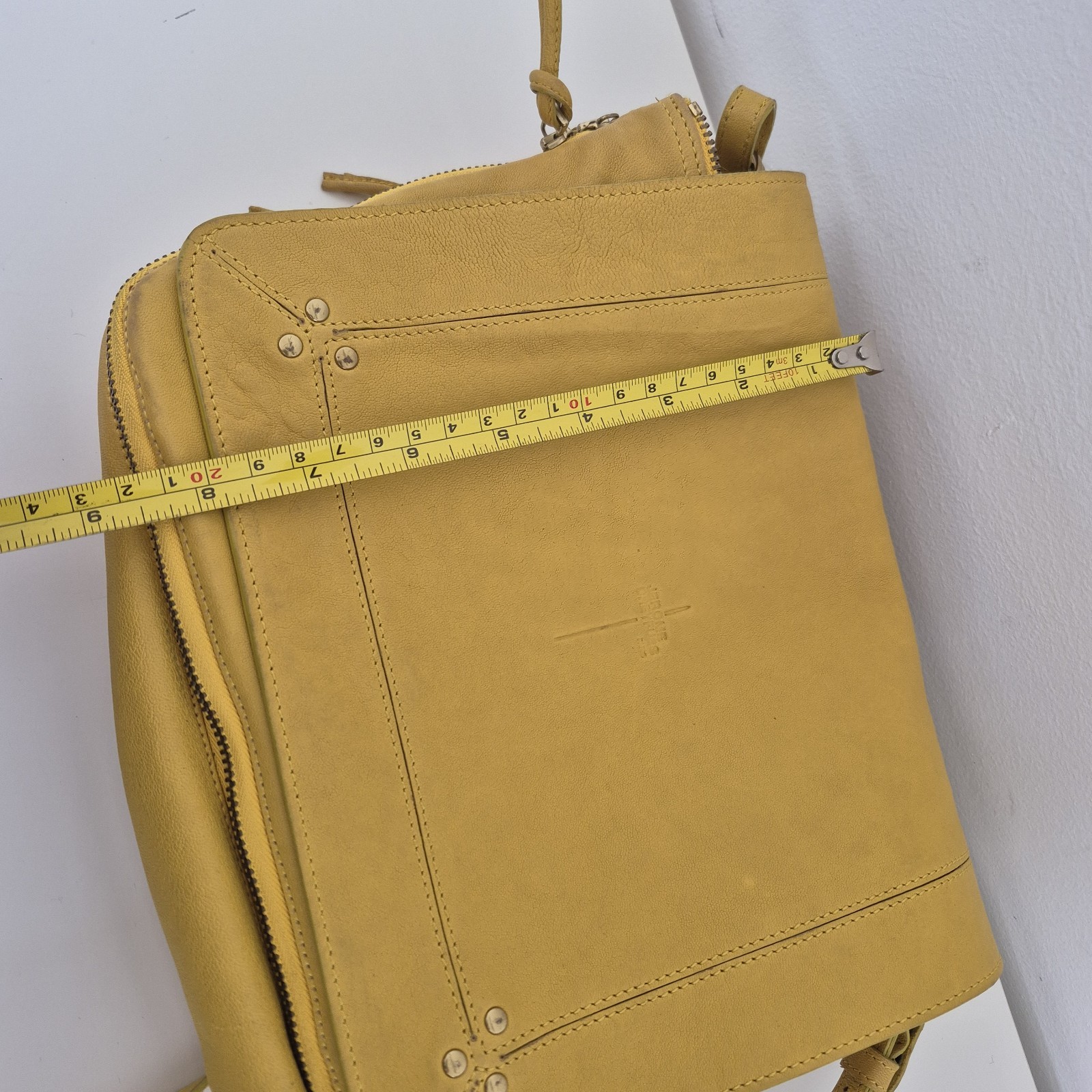 Jerome Dreyfuss Igor Mustard Yellow Leather Casual Shoulder Crossbody Bag