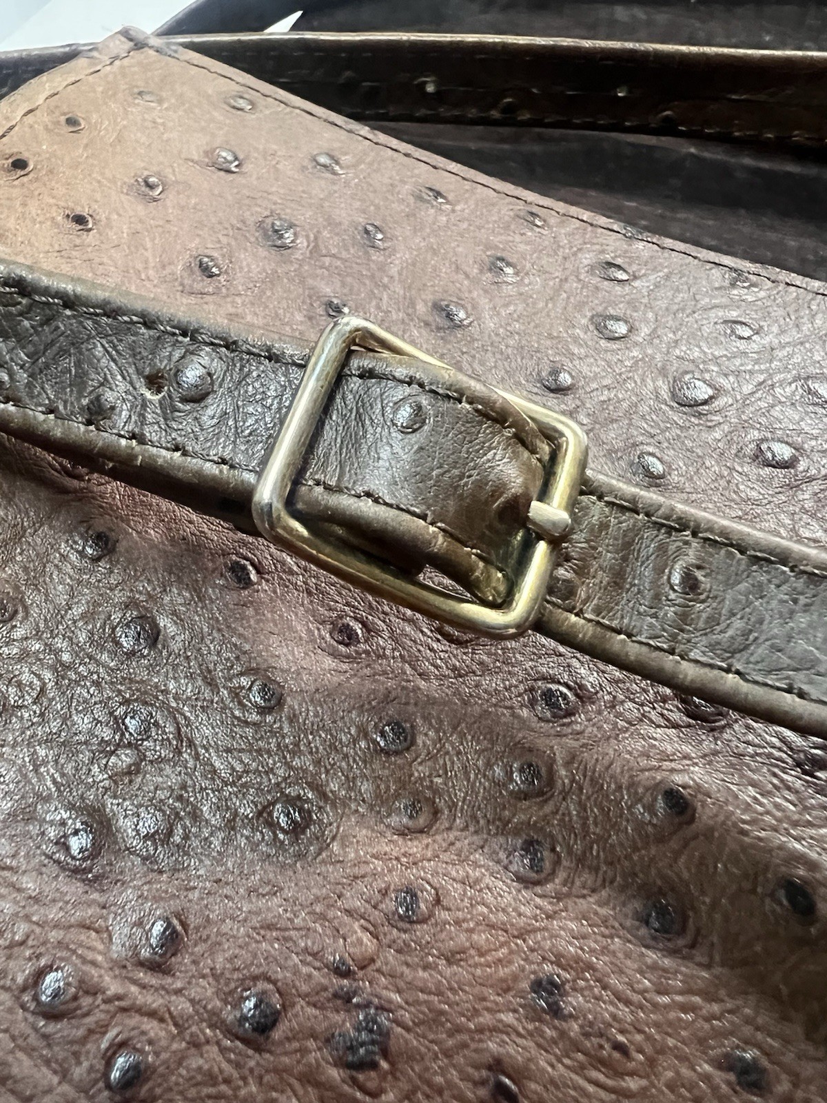 Marvin Sin Hand Tooled Leather Crossbody Bag Signed Artist African Portrait VTG