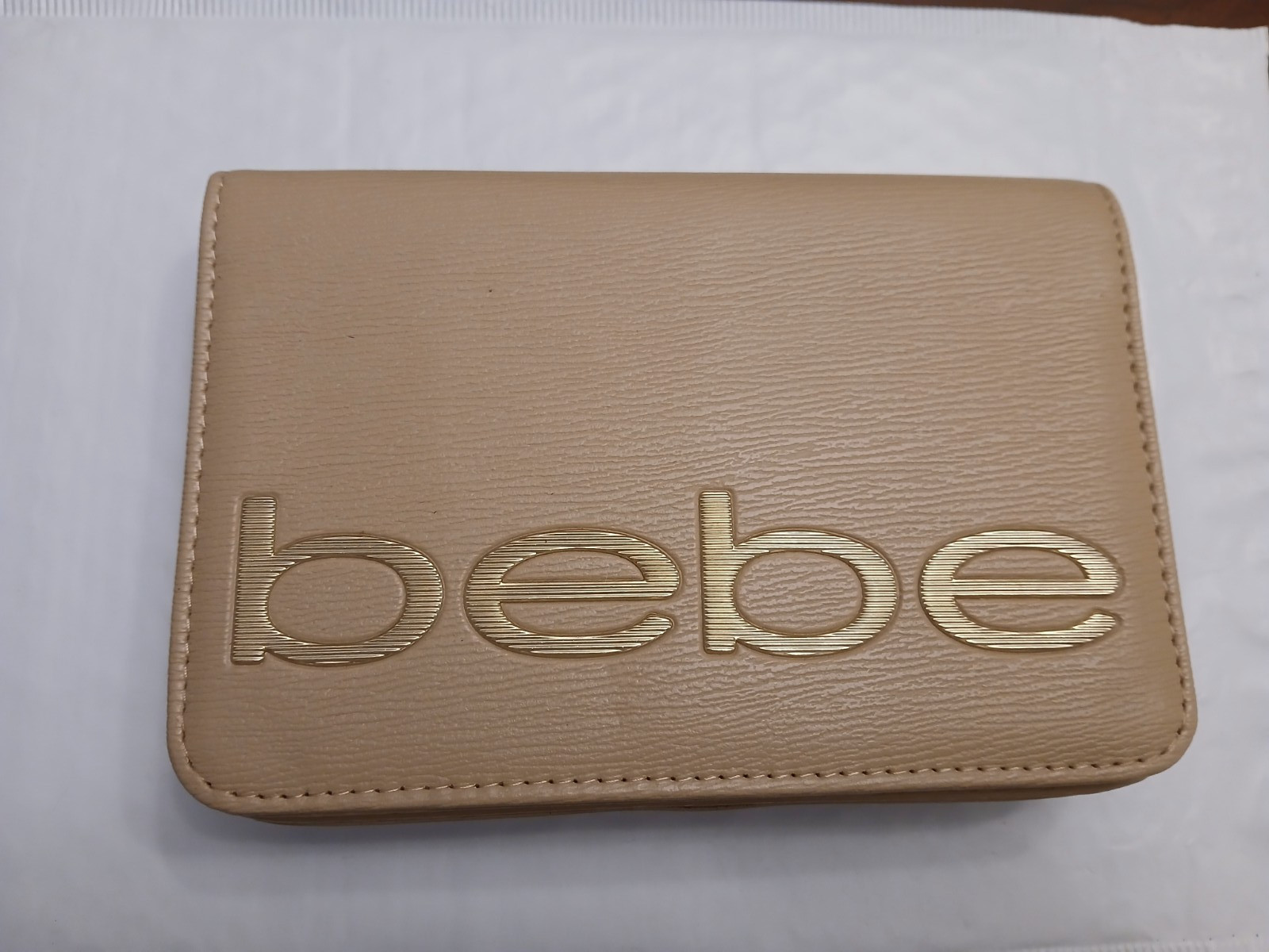BEBE FABIOLA SAFFIANO ALMOND CROSSBODY BAG NEW MSRP $ 69