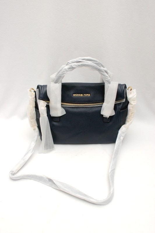 NWT Michael Kors Weston Leather Medium Satchel Shoulder Crossbody Bag Midnight