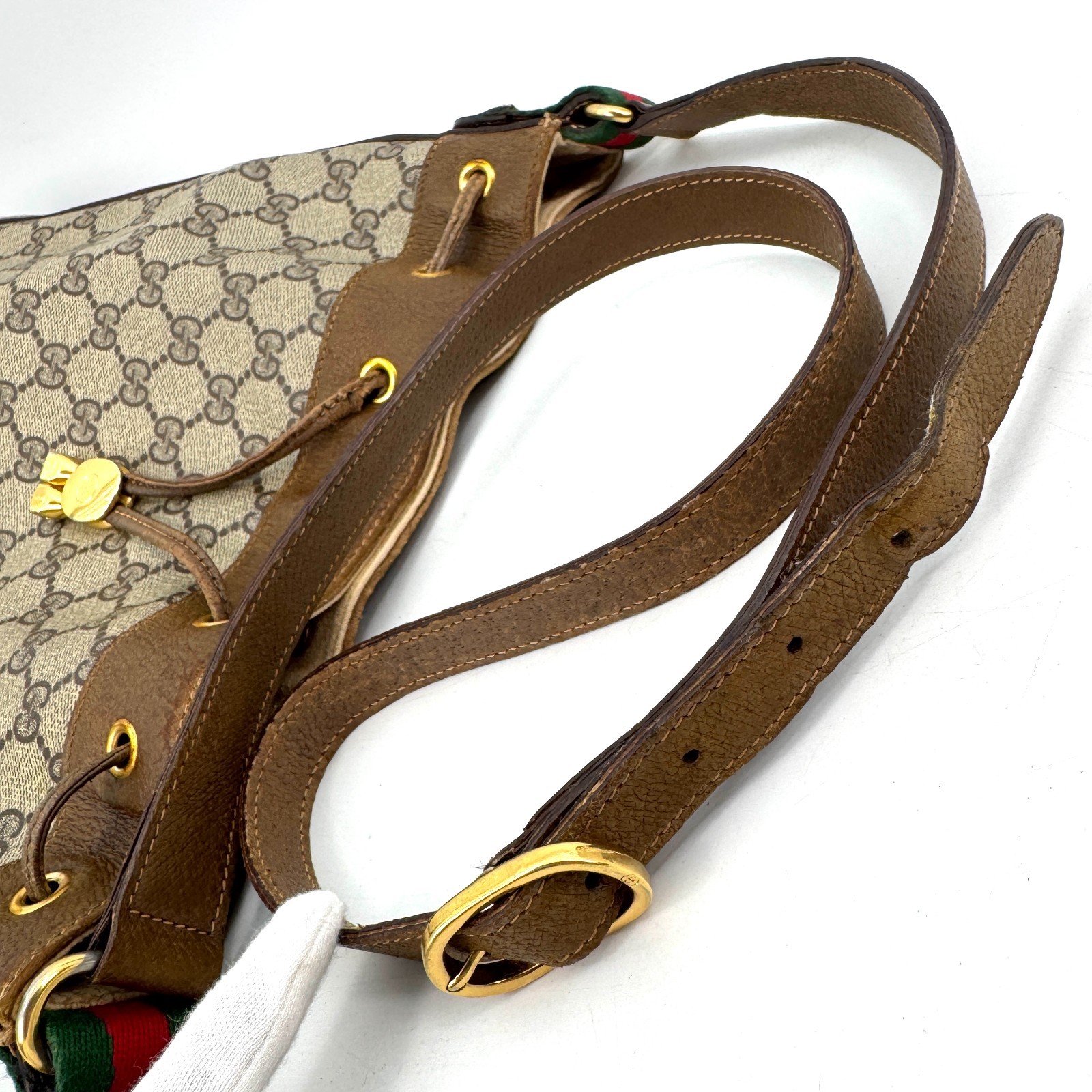 Vintage GUCCI Sherry Shoulder Bag Drawstring