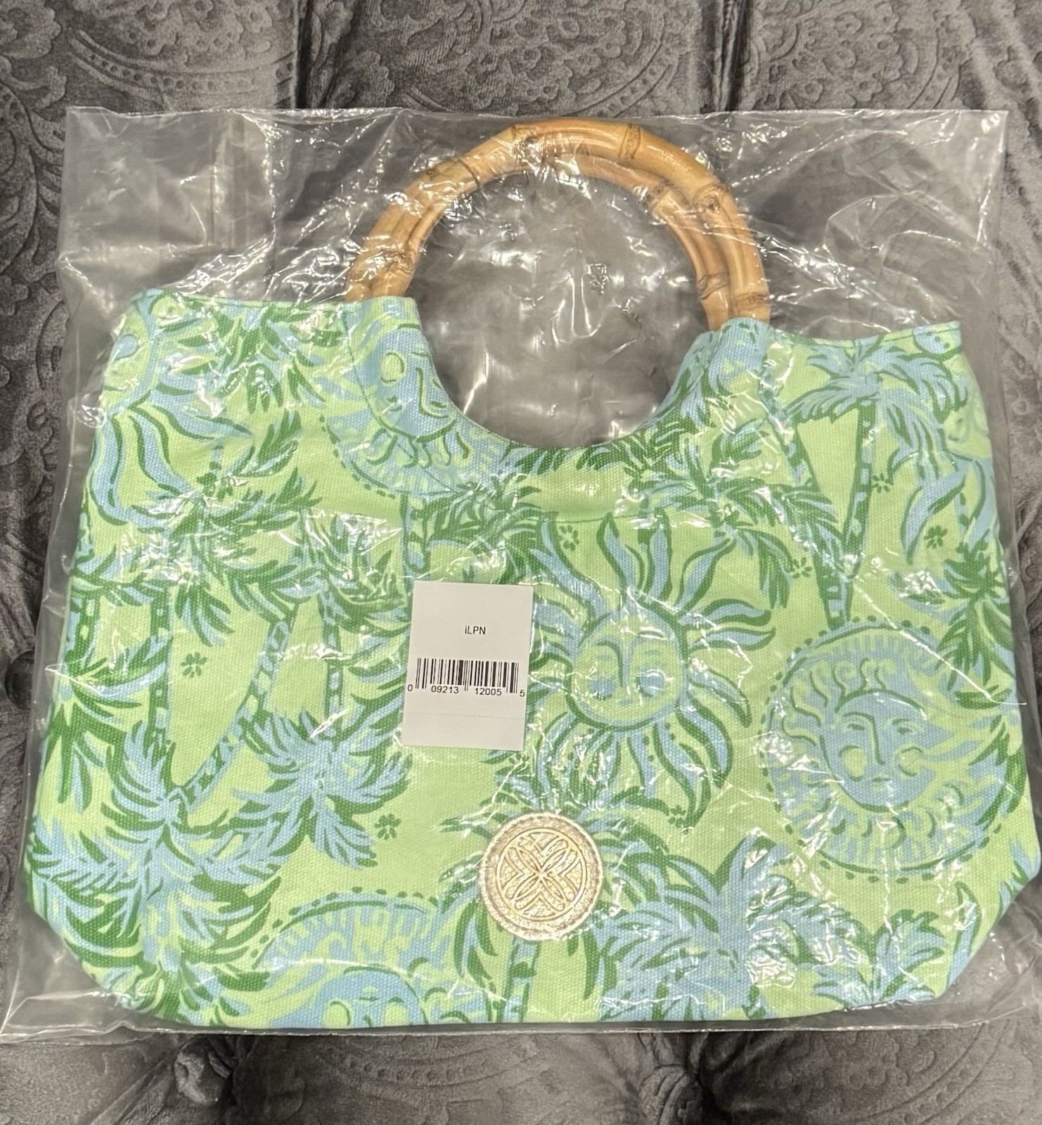 NWT Lilly Pulitzer Bamboo Bag “Cool Mint Catching Rays” ✨💲158