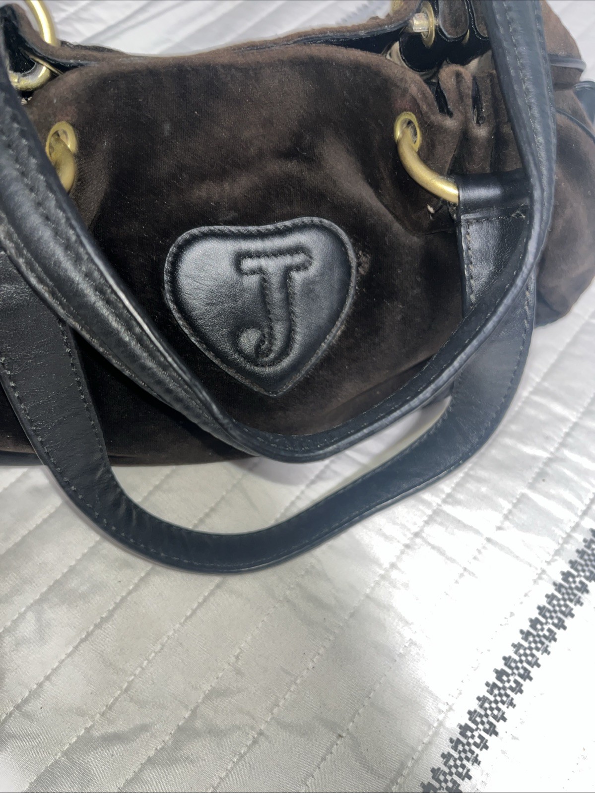 Juicy Couture Vintage Brown Purse Bag Handbag Y2K Velour – Moderate Wear