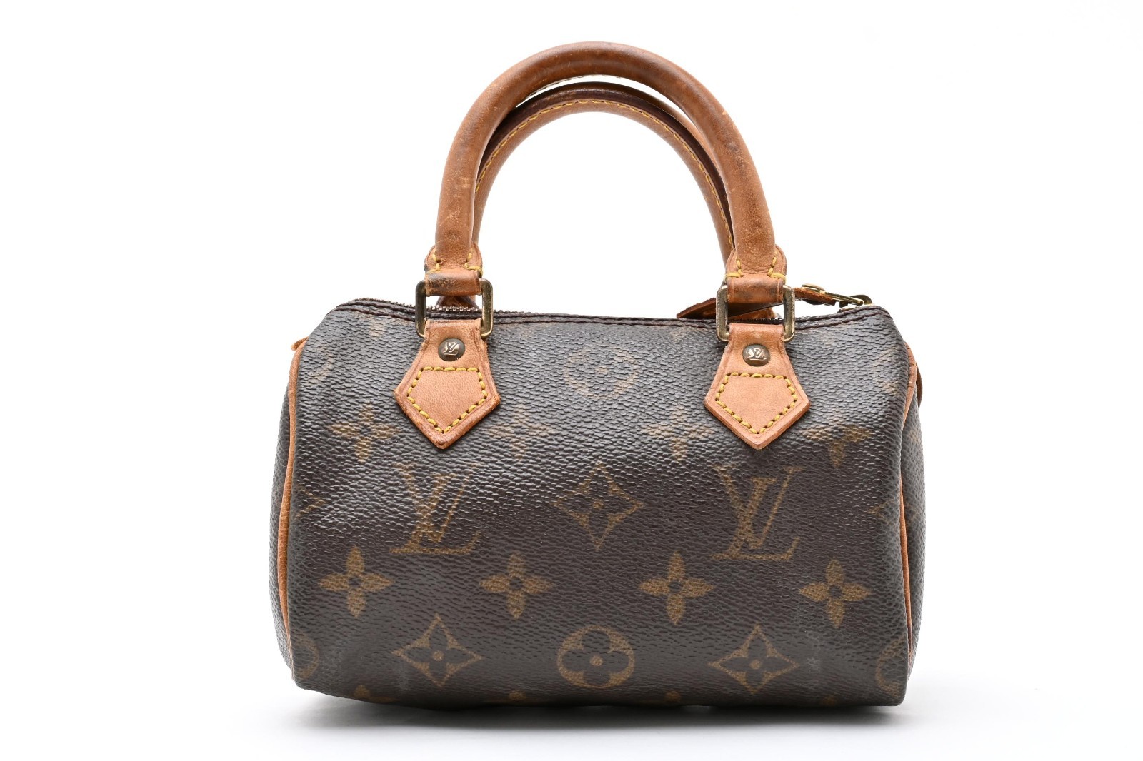 LOUIS VUITTON Mini Speedy Monogram Brown Handbag M41534 Authentic JAPAN #27