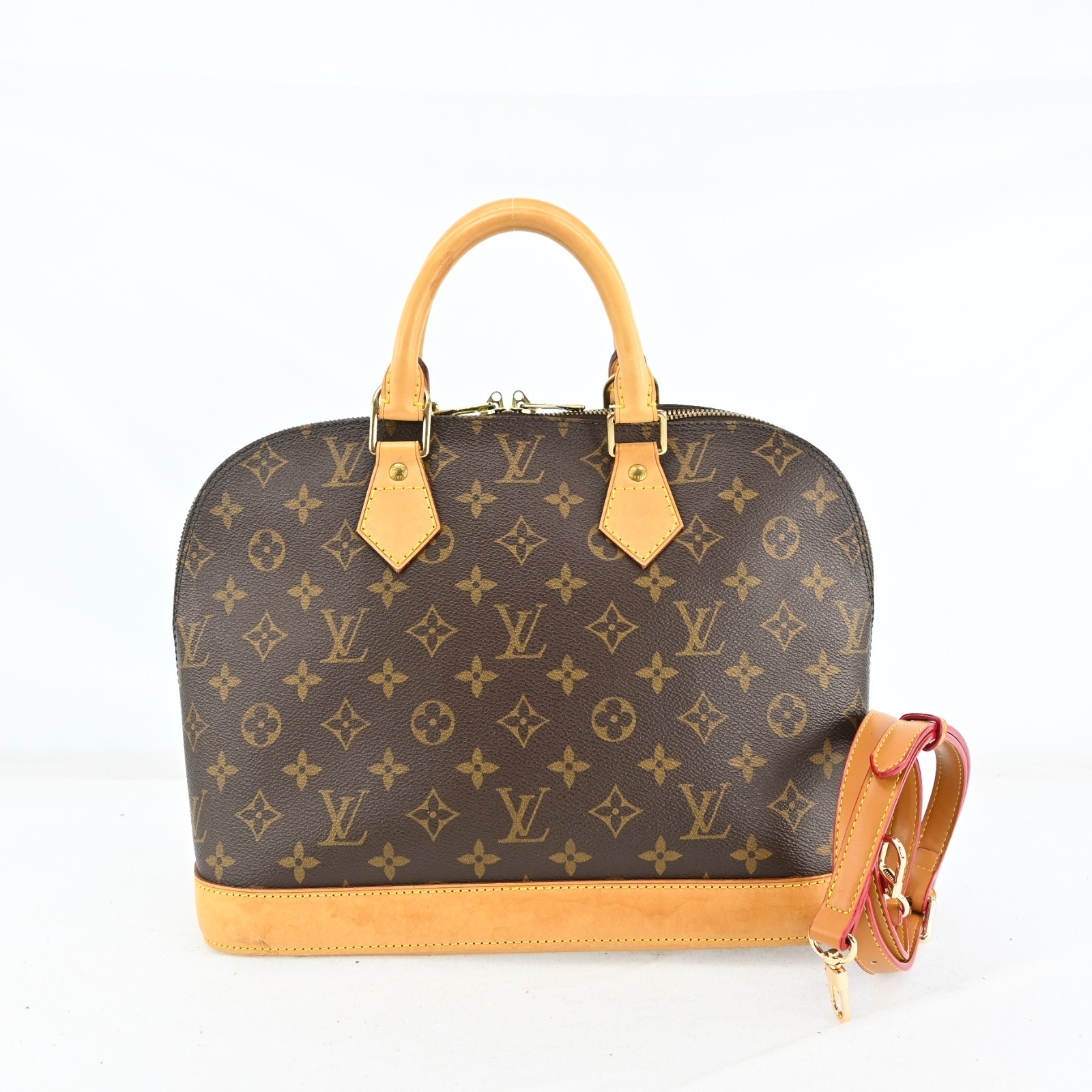 Authentic Louis Vuitton Monogram Alma Hand Bag Purse M51130 LV P4958YR803