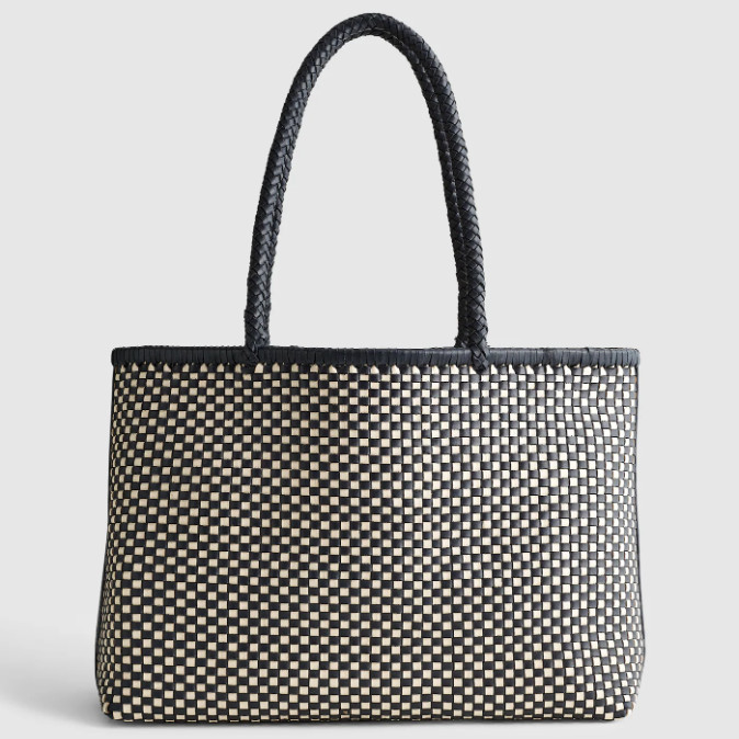 Madewell Signature Woven Tote Genuine Leather Large Everyday Shoulder Bag