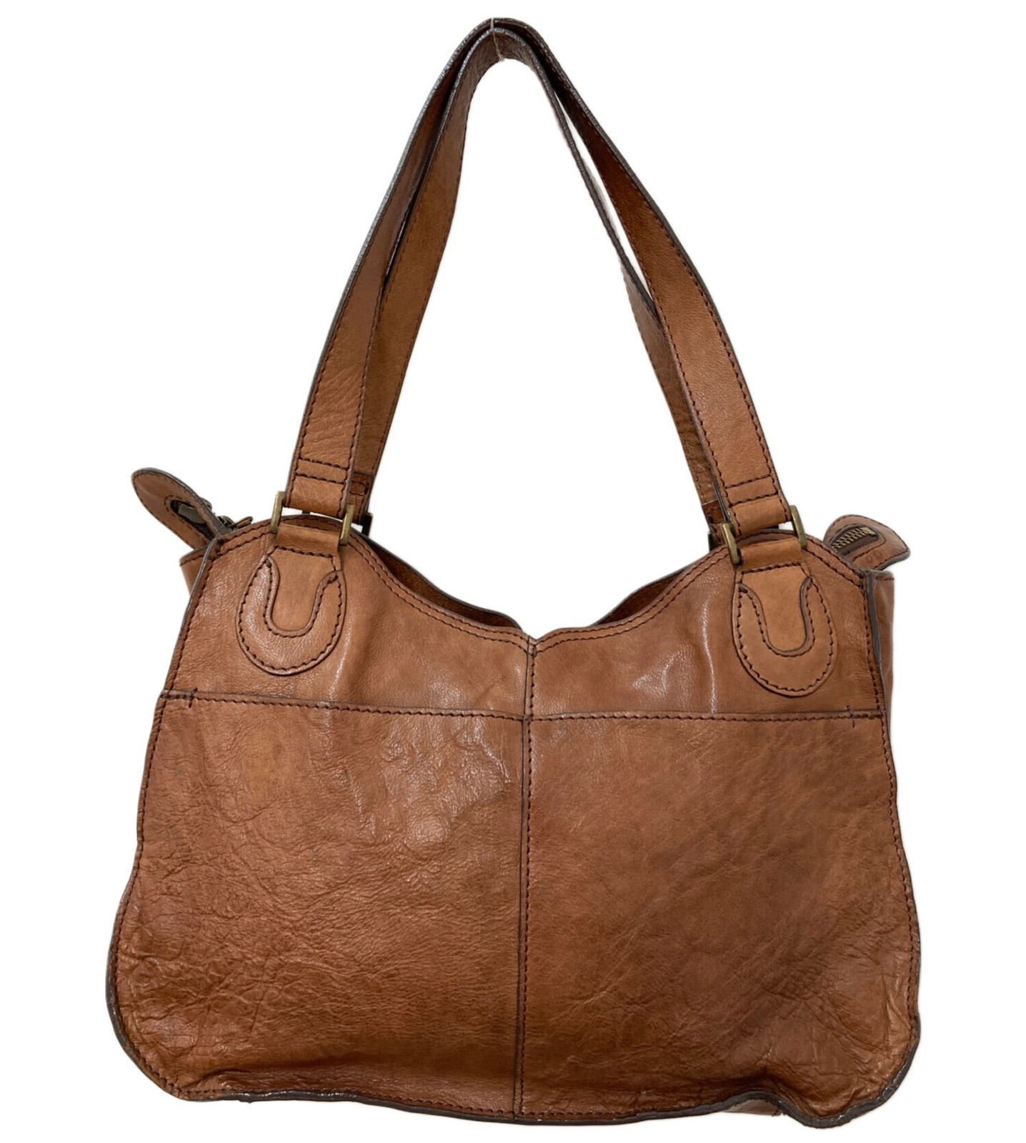 ANNA SUI Tote bag Brown Leather Women Semi Shoulder bag Handbag