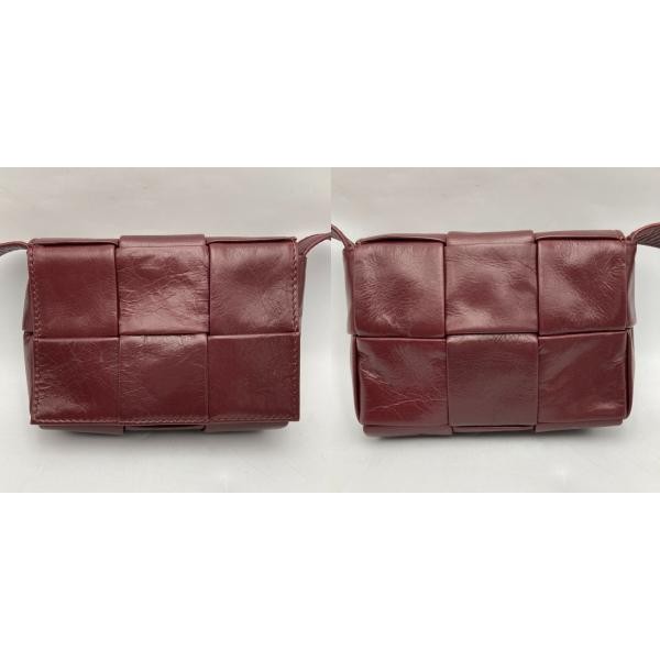 BOTTEGA VENETA CANDY CASSETTE SHOULDER BAG Burgundy D4 Used