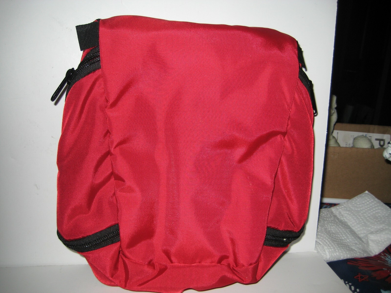 L L Bean Red with Black trim Mini Back Pack