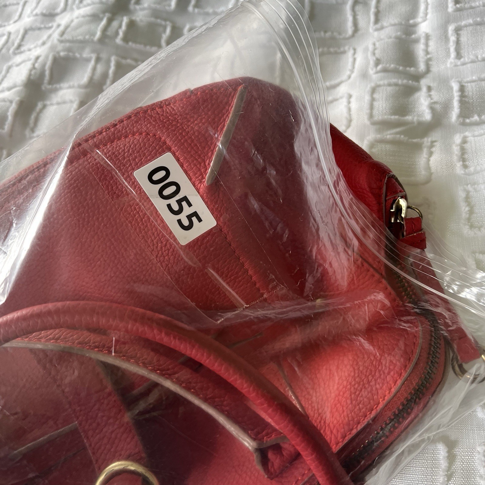 J.Crew Borge Garveri “Frankie” bag Res Pebble Leather Handbag Vintage Y2K Luxe