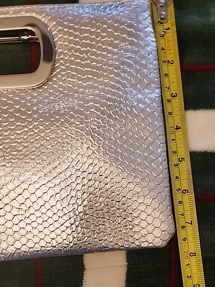 LULU TOWNSEND Silver Purse/Hand BAG Or Clutch 10.5″ x 7.5″ NWT RETAIL $55