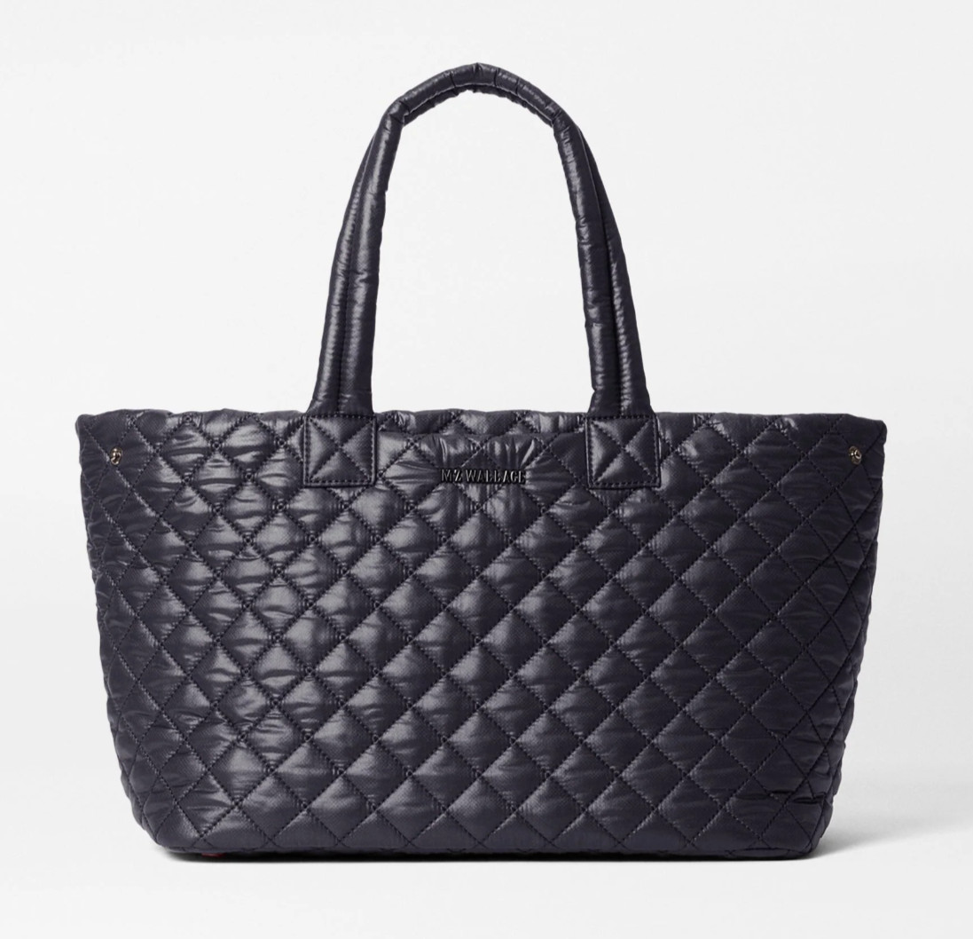 MZ WALLACE Medium Metro City Tote Quilted Crossbody Satchel ~NWT~ Black