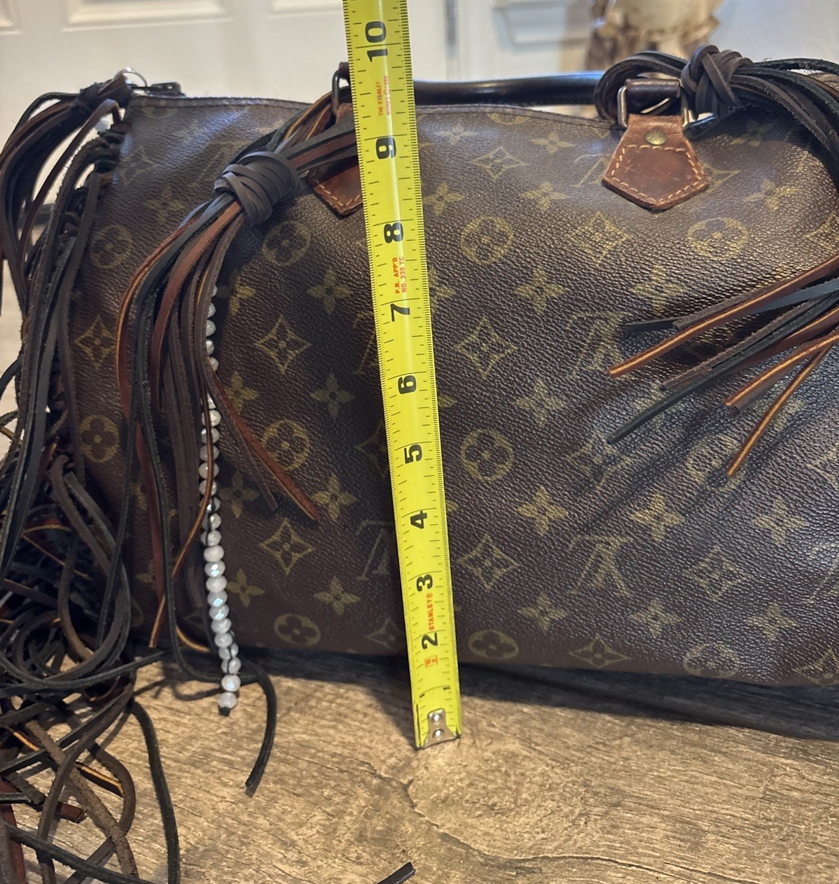 Louis Vuitton Speedy Duffle Brown Leather Customized 341 SA