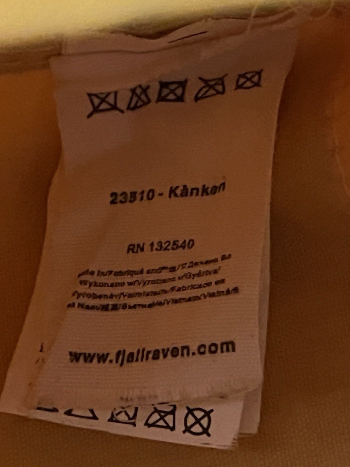 Fjallraven Kanken Everyday Outdoor Mini Backpack, Ochre Yellow, Vinylon
