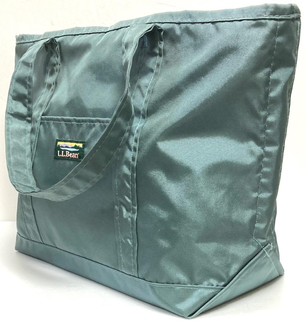 LL.Bean Canvas Tote Bag Shoulder Soft Spruce Key Pocket Lightweight 30x43cm