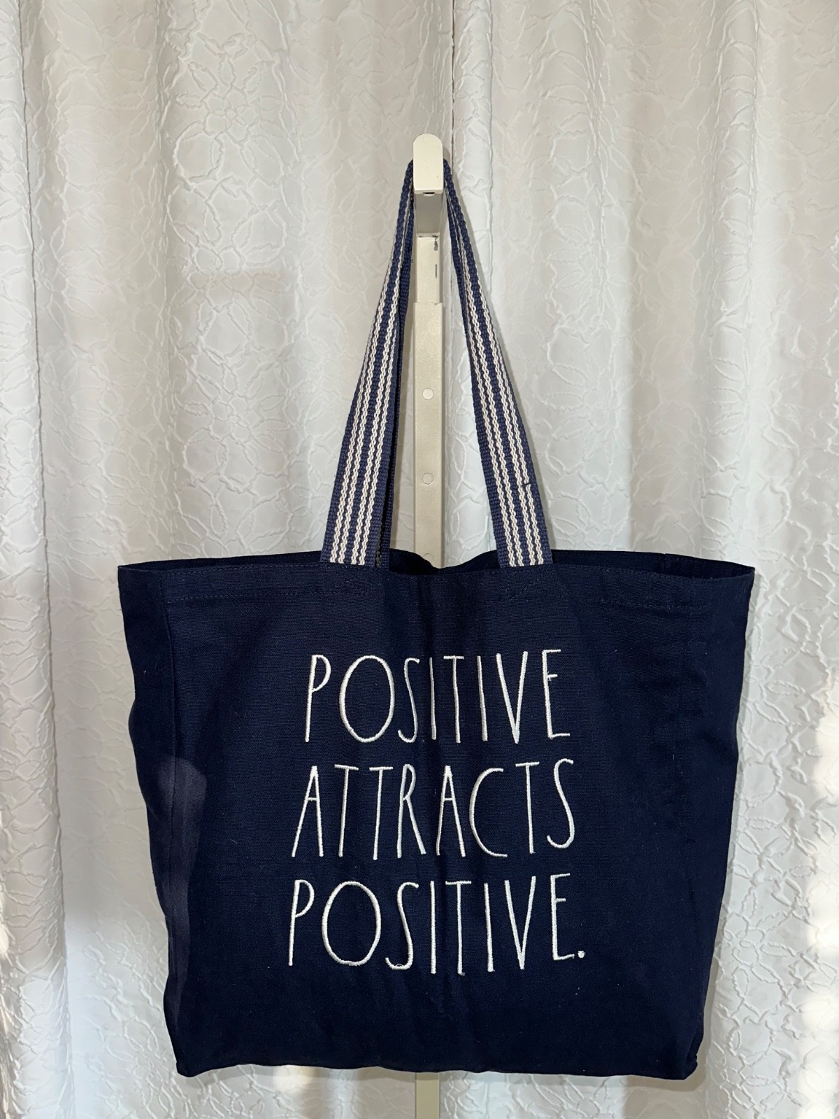 NWOT Rae Dunn Inspirational Positive Reusable Shopping Tote Bag 100% Cotton