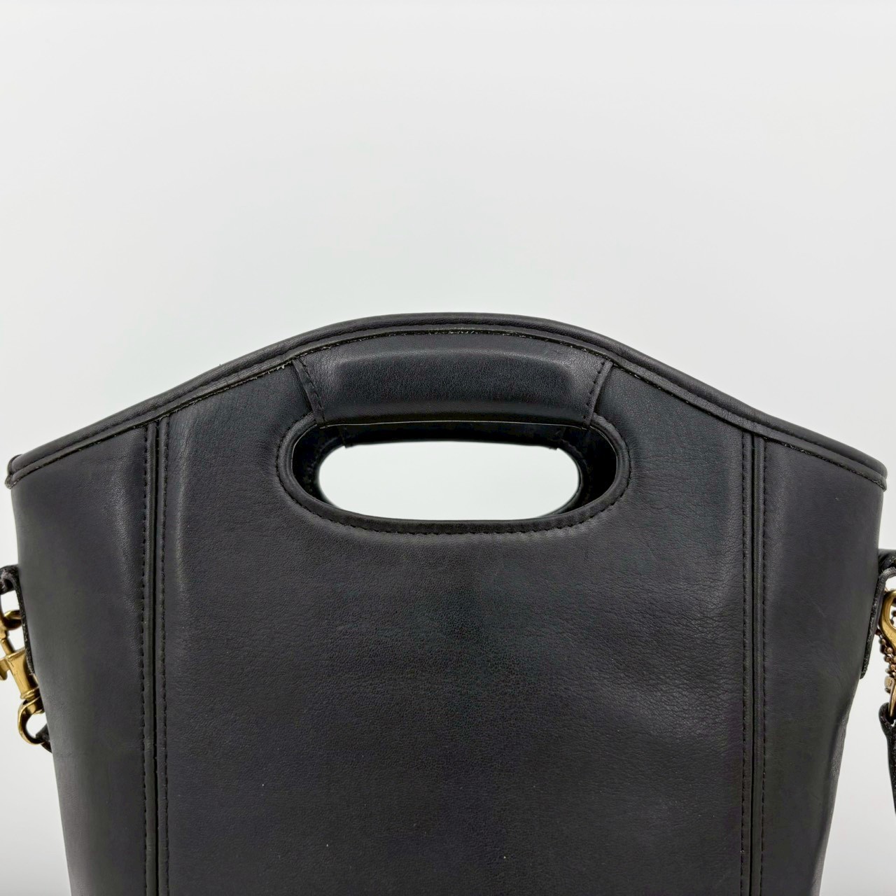 Vintage Coach Mini Shopper Bucket Tote Bag 9993 Black Authentic From Japan