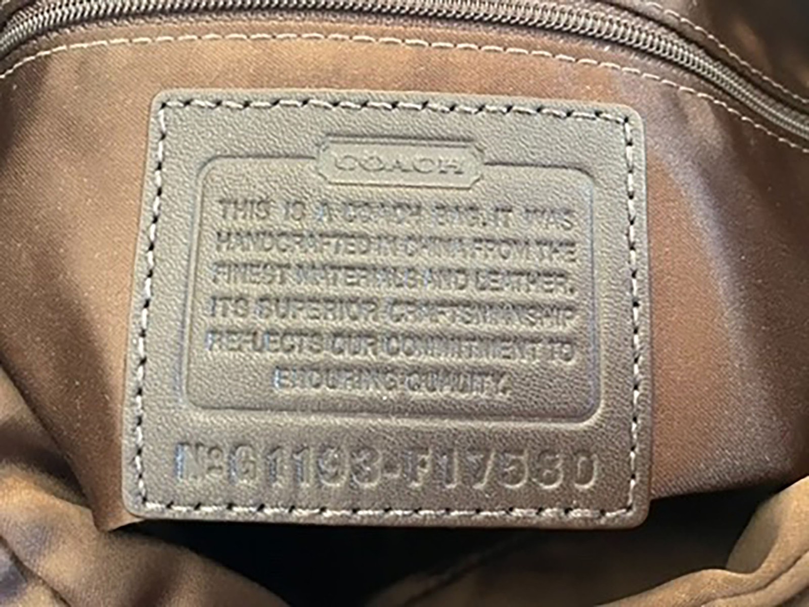 Coach Signature Alexandra Satchel Bag Purse Khaki Brown F17580