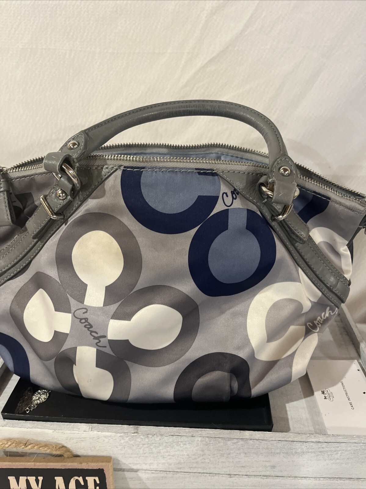 Coach 17078 Madison Sophia OP Art Double Handle Satchel Bag