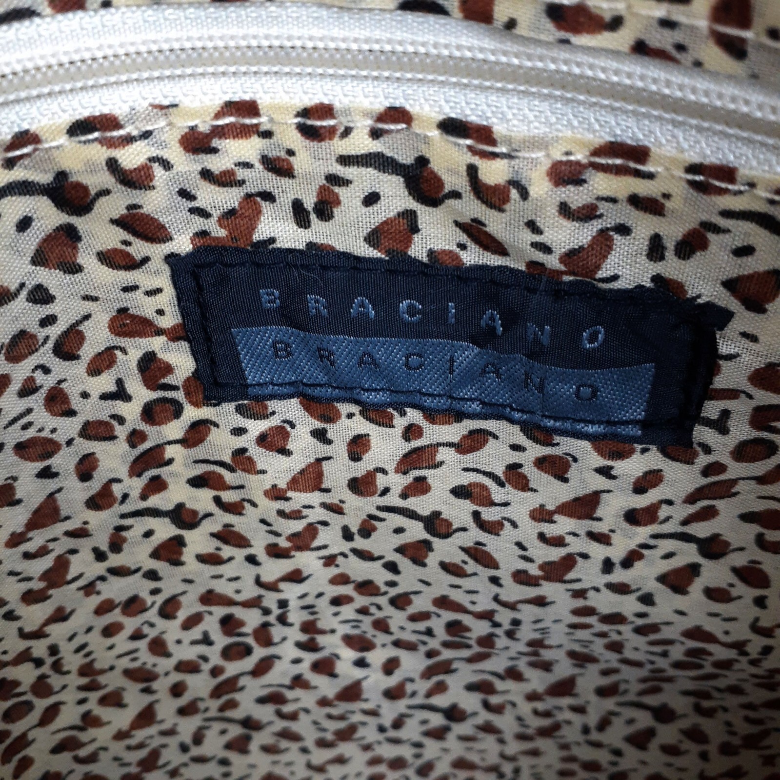 Faux Leather Reptile Animal Print Shoulder Bag. Brown Maximalist Bucket Braciano