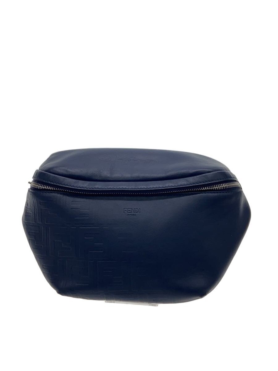 FENDI Shoulder Bag Leather NVY Plain 7VA434