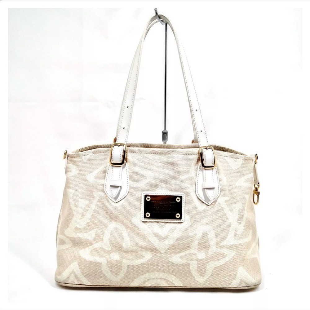 Louis Vuitton LV Tote Bag Tahitienne PM Beige Tahitienne EUC!!! Summer Bag!!