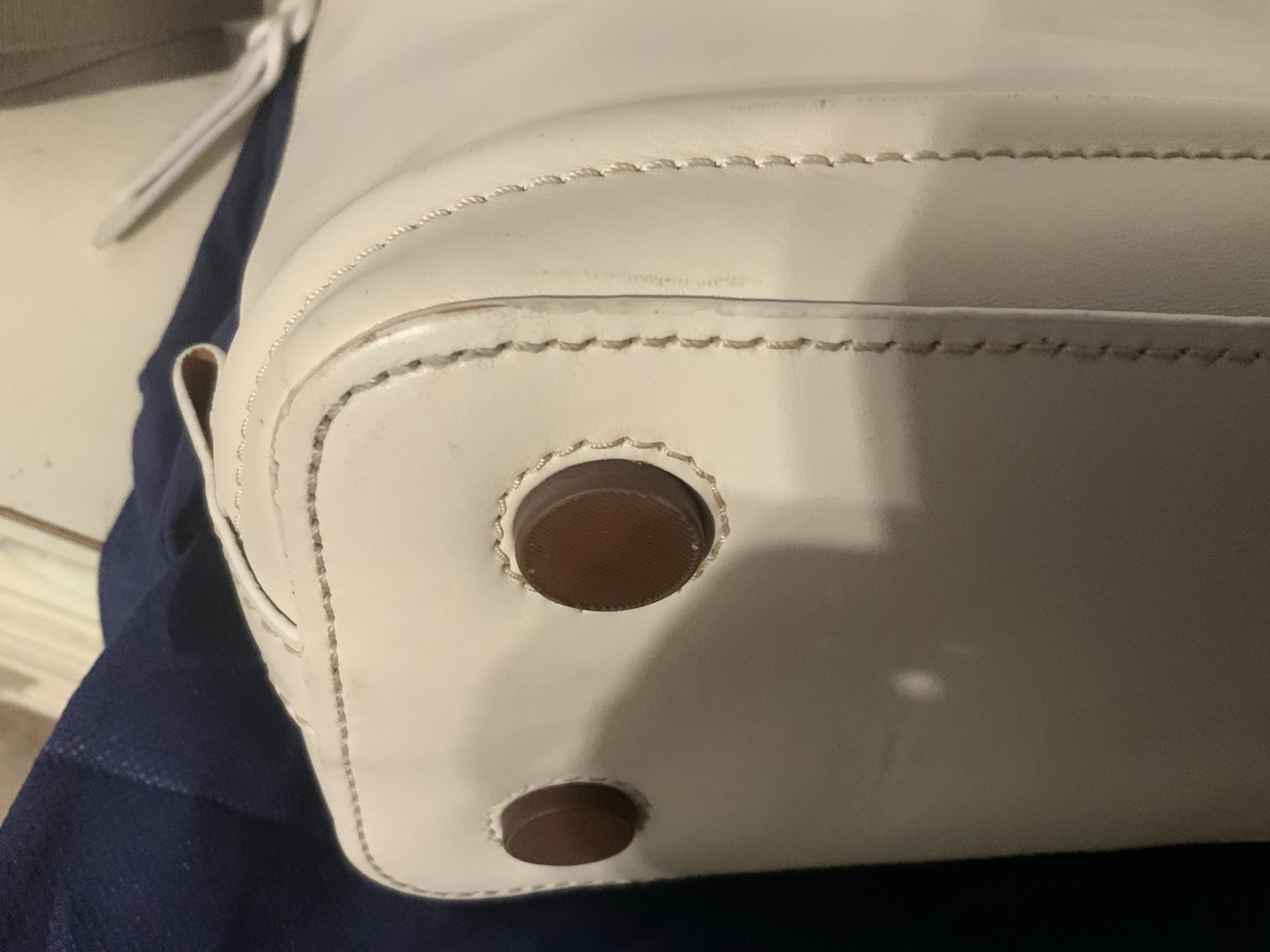 Dooney & Bourke Florentine Toscana Side Zip Satchel in BONE w/Strap & Dust Bag