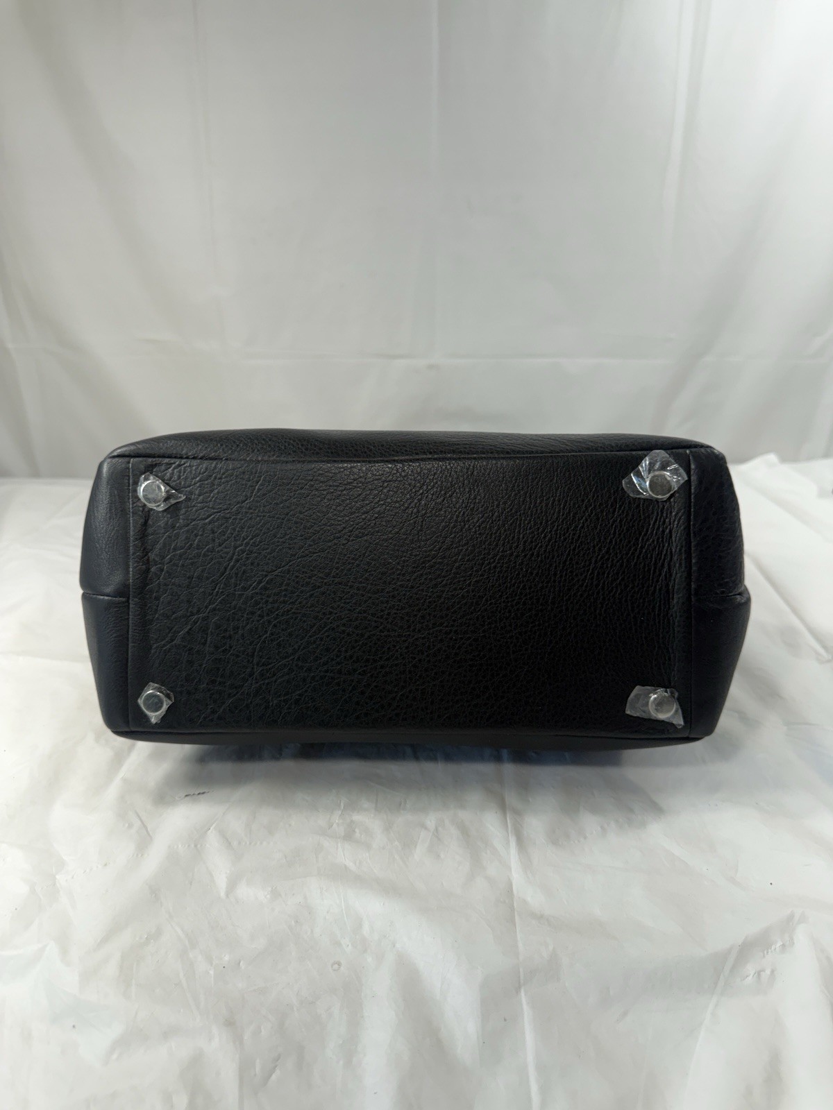 SAS Diane Leather Shoulder Bag Double Straps Front Zip Black USA New