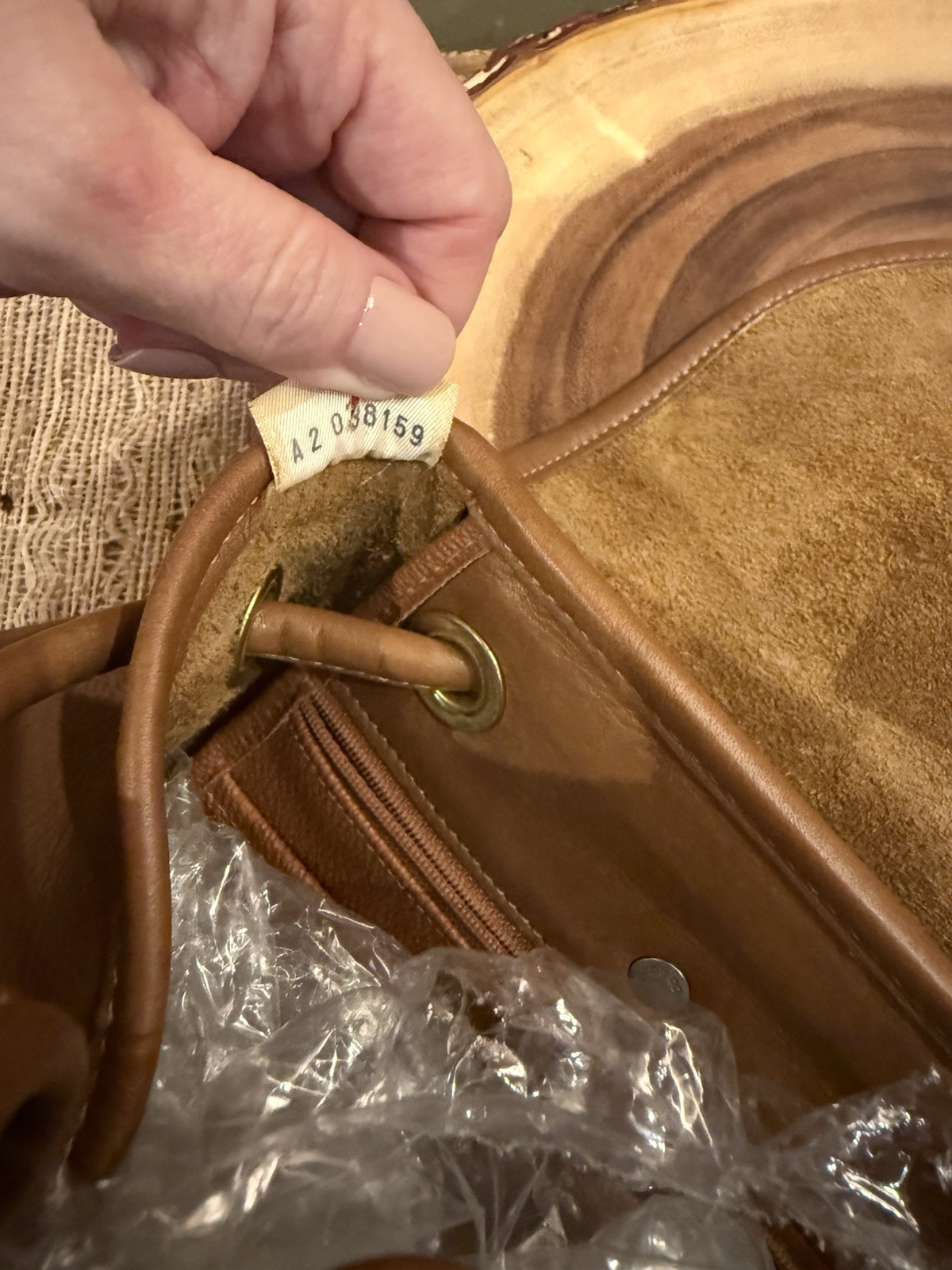 Vintage Dooney & Bourke 1999 Canyon Glove Honey Tan Leather Tassel Backpack