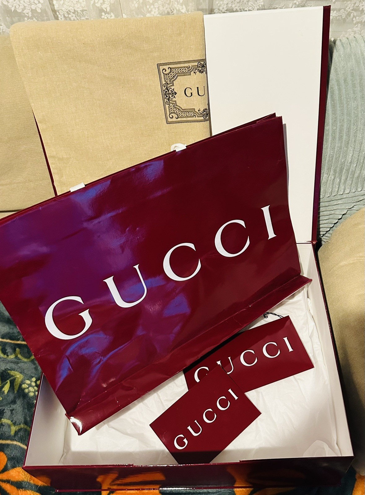 GUCCI Ophidia Large Tote Bag GG Canvas Never Used!