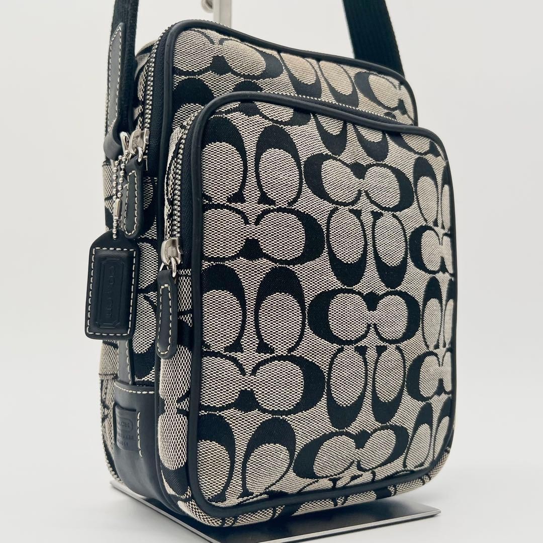 Coach Shoulder Bag Signature 4270 Multi storage Black