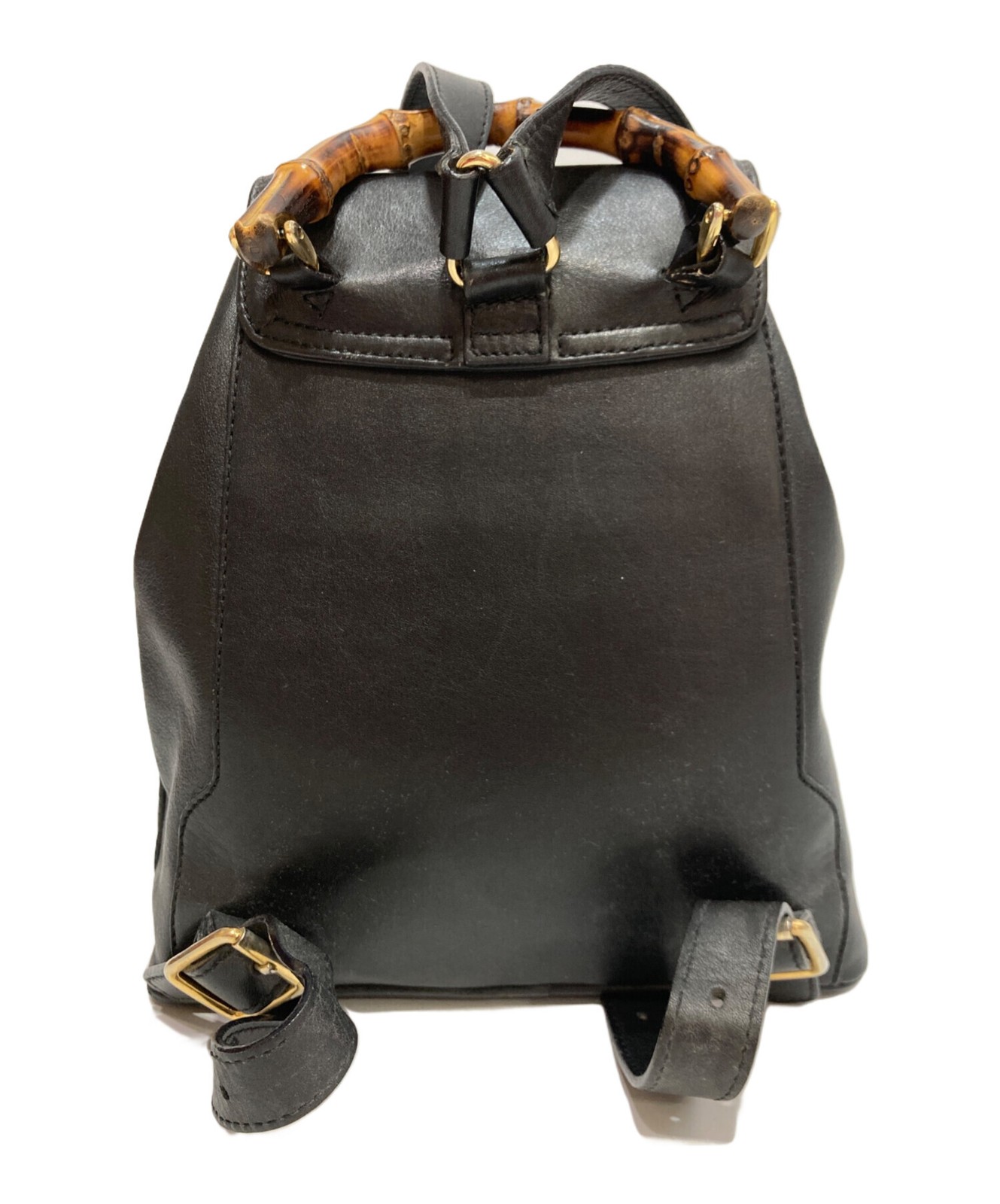 Gucci Bamboo 2058 0030 Leather Black Bag #TFB9044