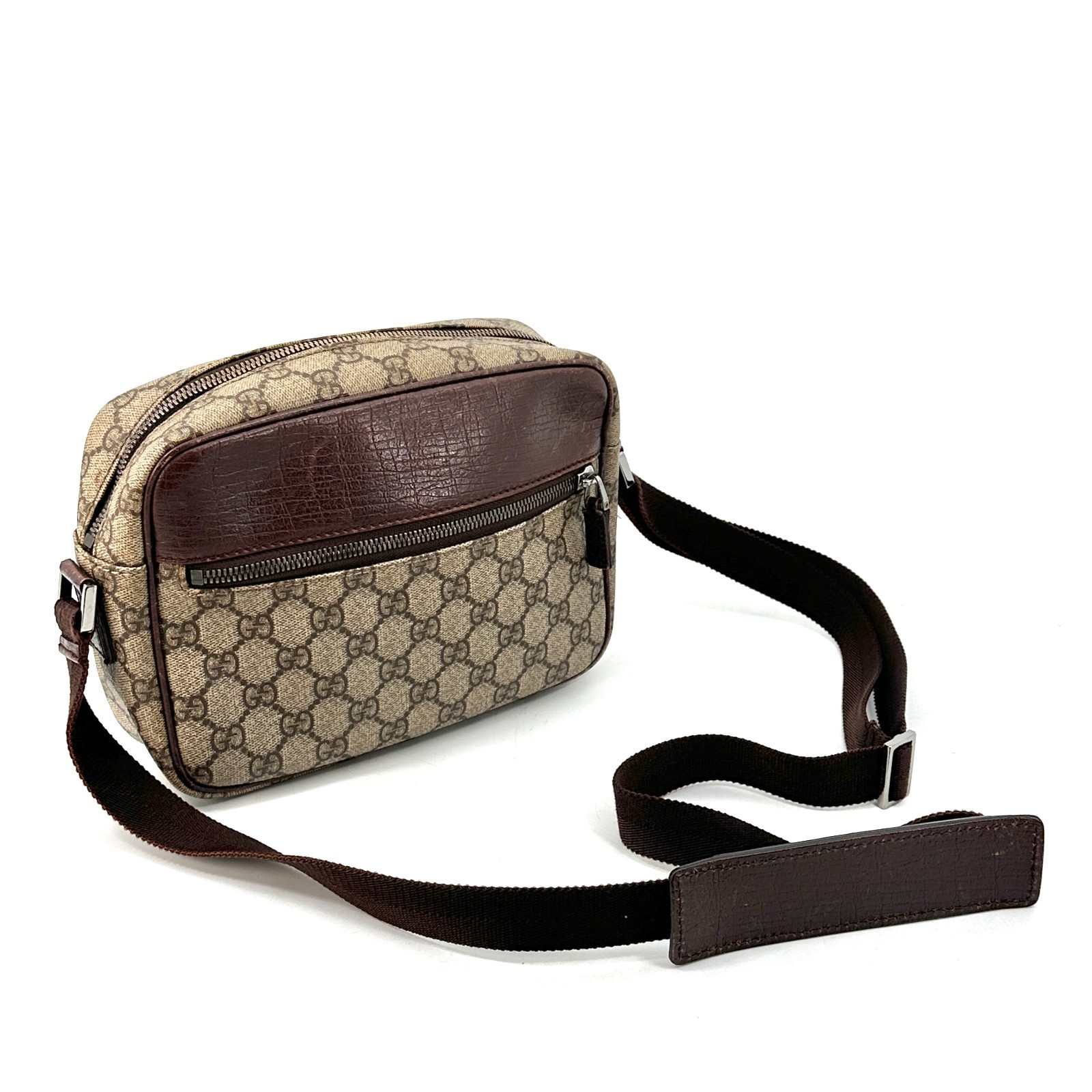 GUCCI PVC Leather Crossbody Shoulder Bag