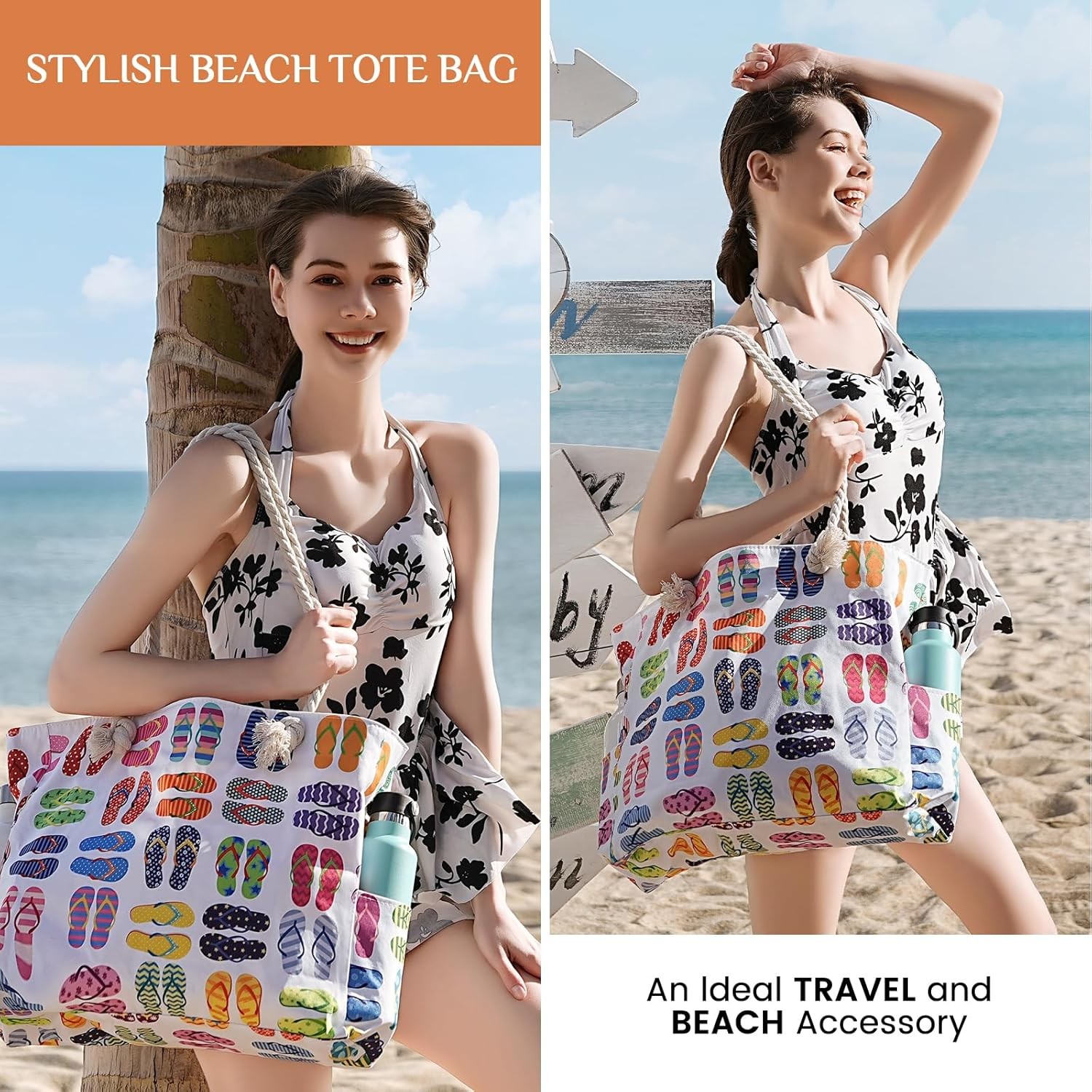 Clothirily Beach Bag for Women – Large Beach Tote Bag, Beach Bag Waterproof Sand