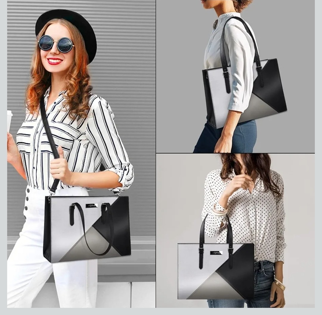 Laptop Tote Bag for Women 15.6-16 inch Ladies Shoulder bag with Strap