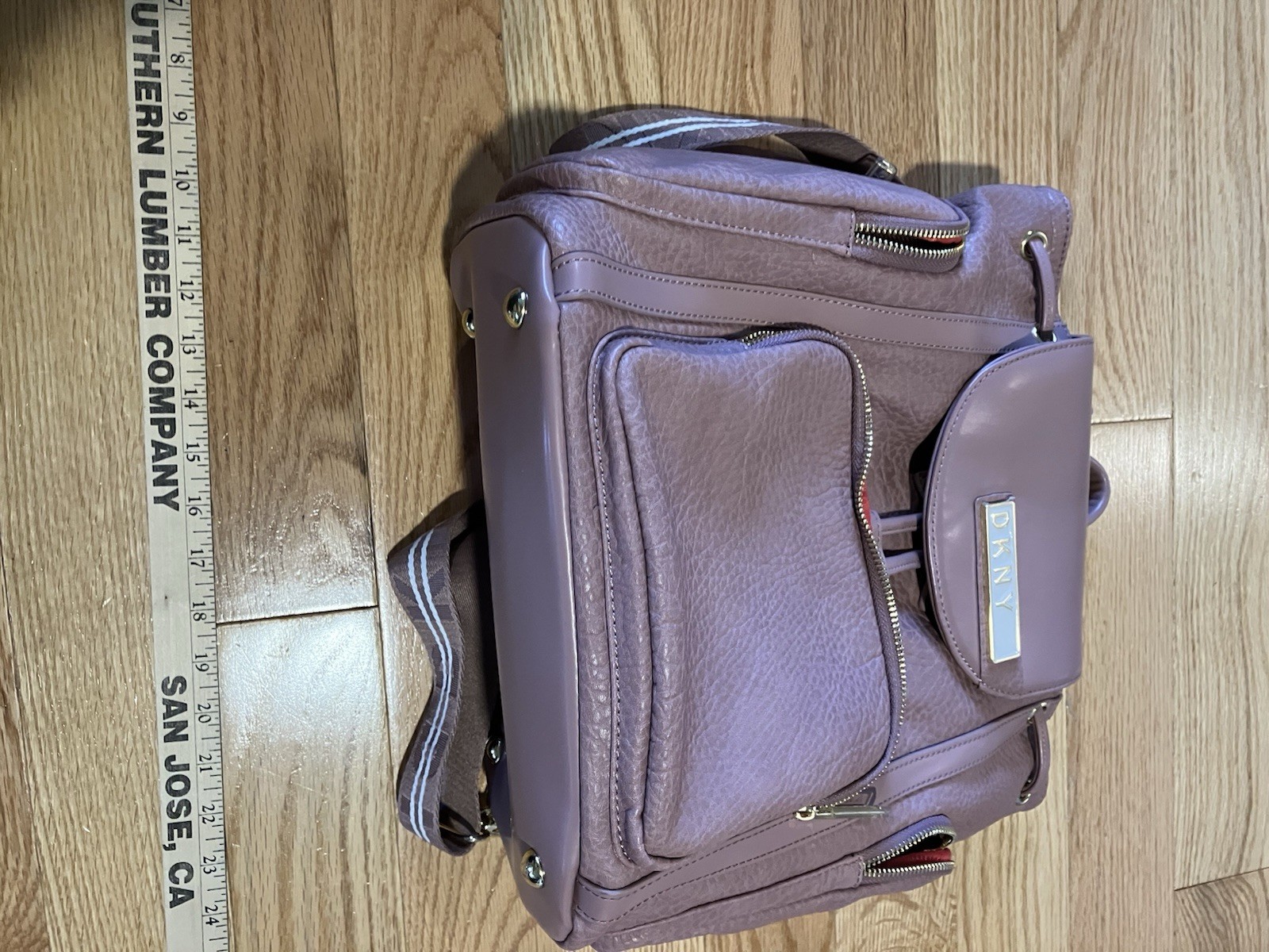 DKNY Rapture Backpack ‘Primrose’ Matte Pale Pink w Many Pockets