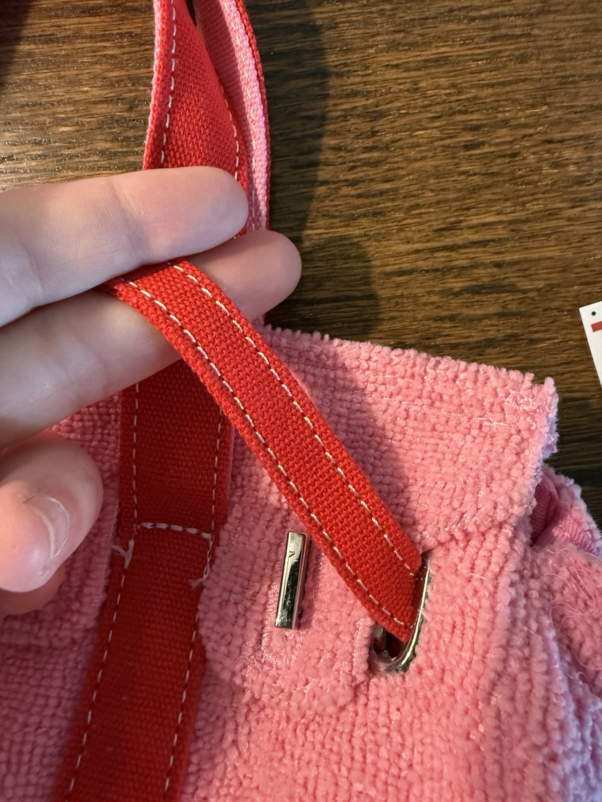 NEW SUNWIN Madaket Terry Cloth Tote Bag Bubblegum Pink Red LARGE & SMALL Boatkin